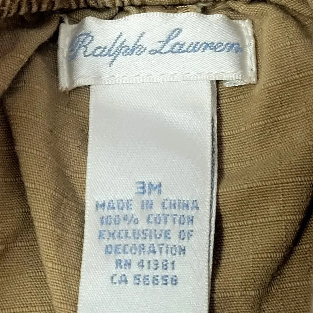 Ralph Lauren‎ Boy's Cargo Shorts Infant Size 3 Months
